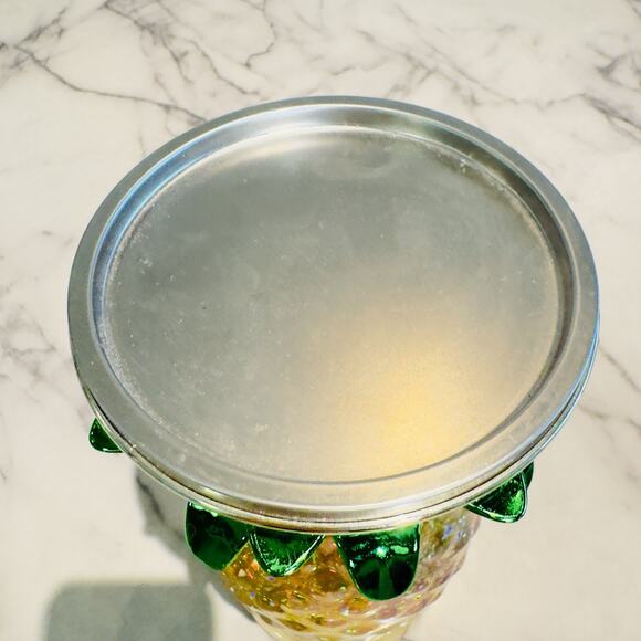 Swirling Water Globe Bath & Body Works 10" Pineapple Pedestal Candle Holder Worx - Picture 3 of 11